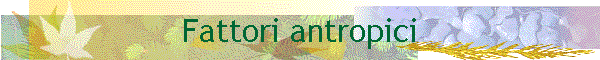 Fattori antropici
