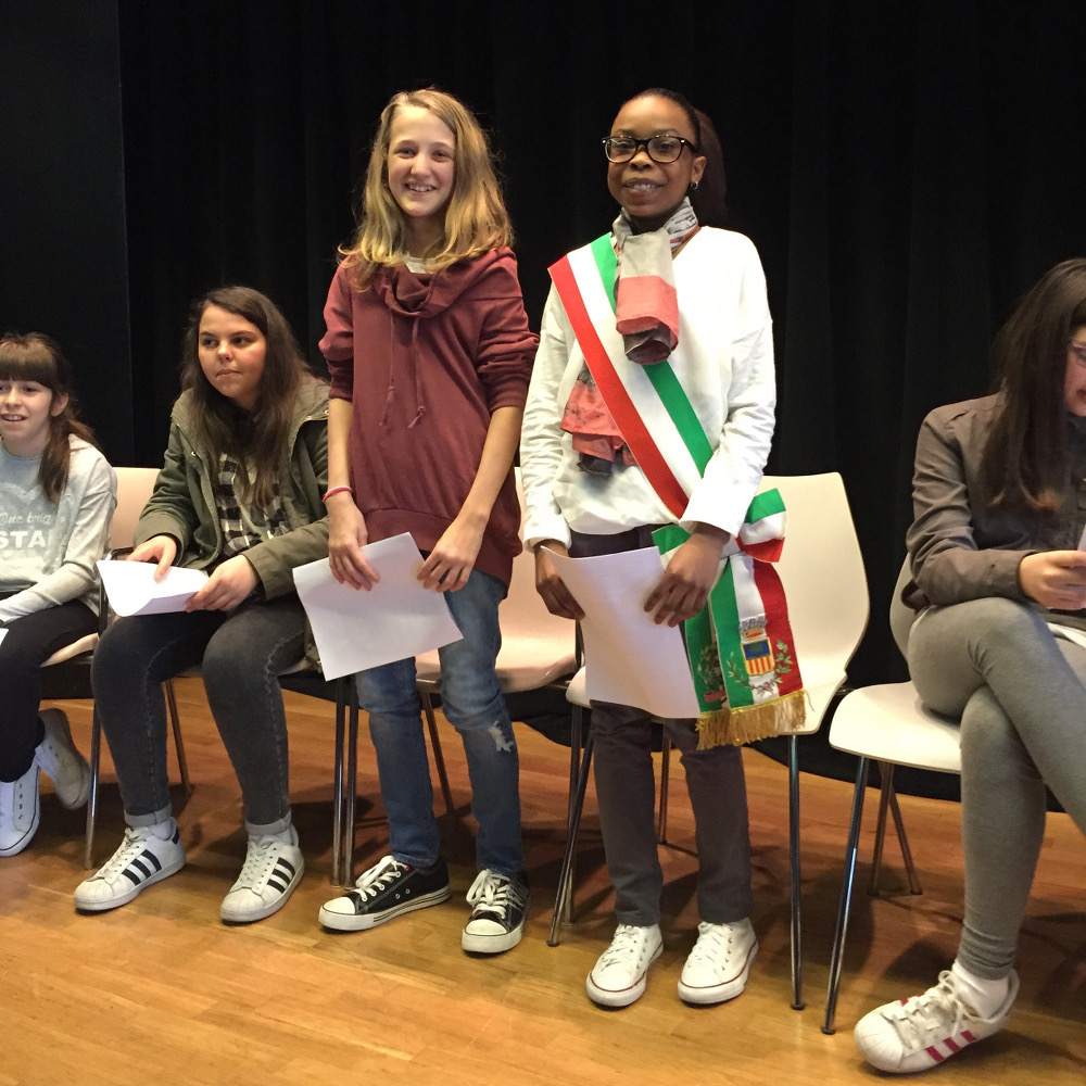 Il sindaco Cristine Rene Brou con il vicesindaco Annalena Rieper